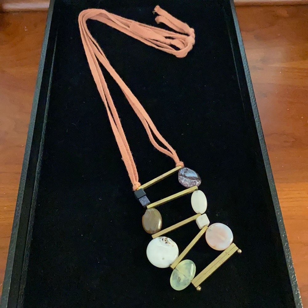 Ribbon cord necklace